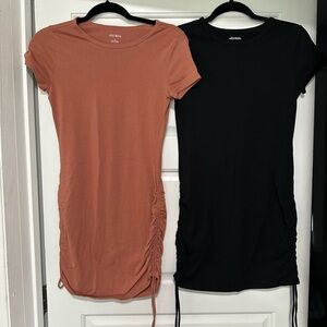 wild fable Short Sleeve Crewneck Dress in Rust